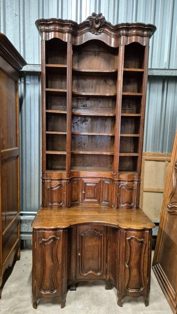 Bureau Bibliotheque Galbé En Chêne XVIIIe